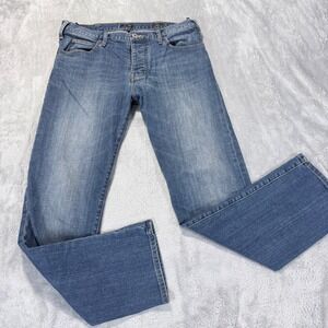 Armani Jeans Mens Regular Fit Blue Denim Button Fly Jeans W32 L32